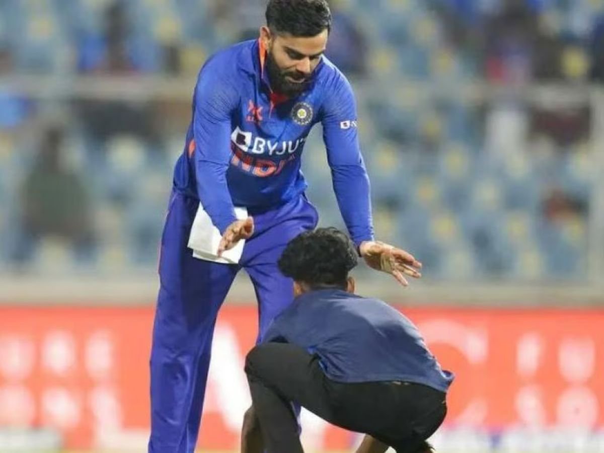 An RCB fan beaten up by security personnel after meeting Virat Kohli